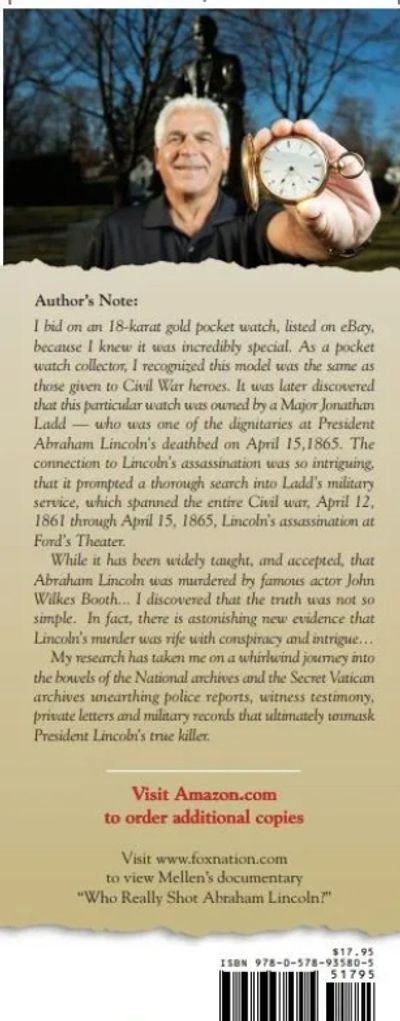 Author's note by Paul Mellen — how a pocket watch discovery led to uncovering the true story of Abraham Lincoln's assassination